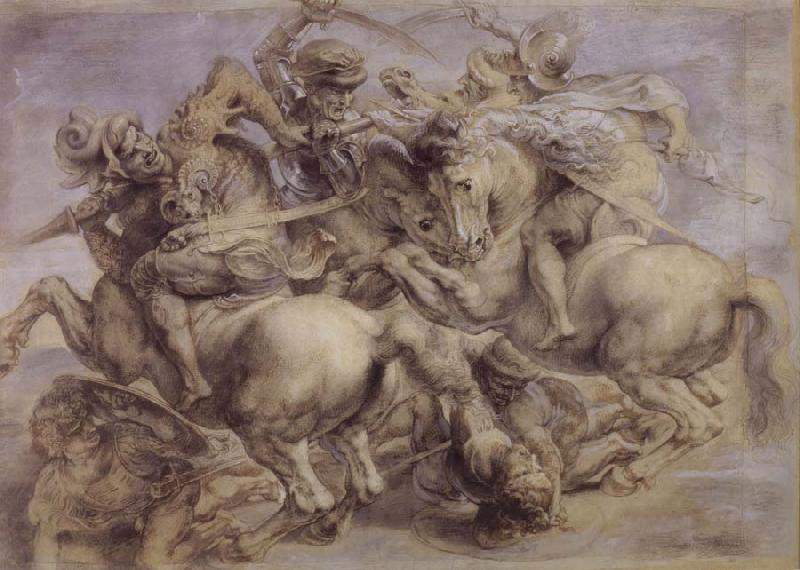 Peter Paul Rubens The fight for the standard Sweden oil painting art